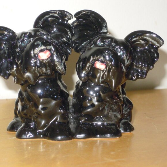 2 Vintage Goebel West Germany Black Scottie Scottish Terrier Black Dog Figurines - Picture 4 of 6